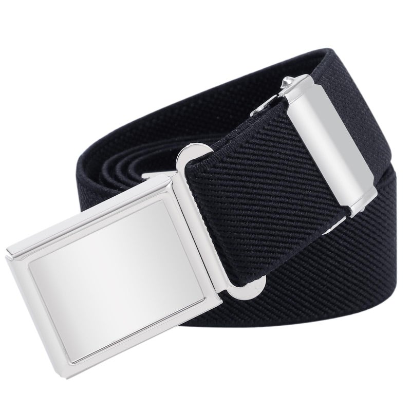 WELROG Kids Toddler Elastic Magnetic Belt - Adjustable Magnetic Buckle Stretch Belts for Boys Girls (Black) - Image 1